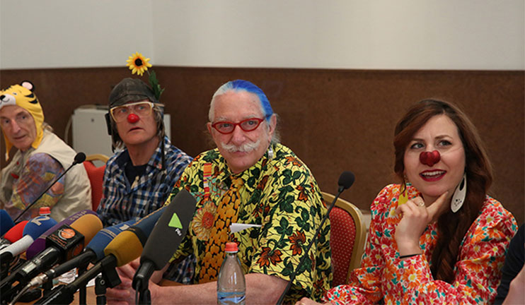 The famous clown and doctor is on a special mission in Armenia