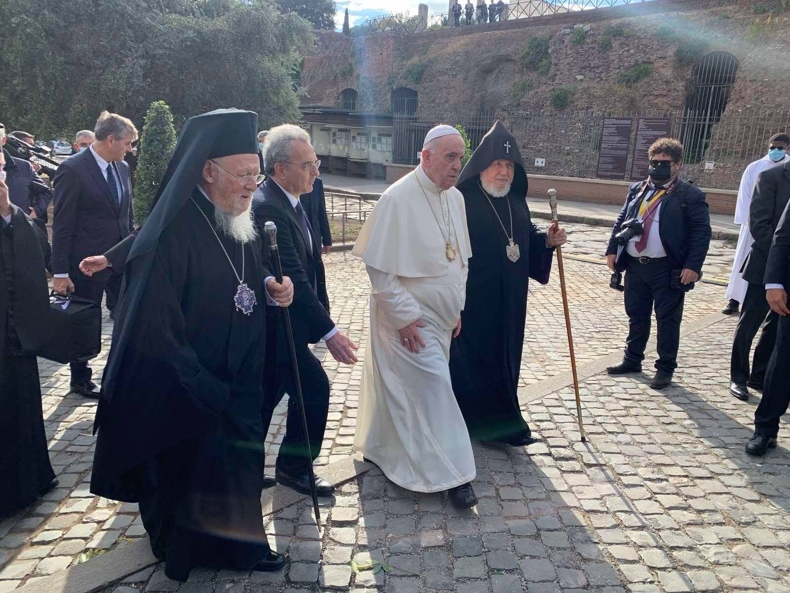 Catholicos of All Armenians conveyed his message to inter-church prayer organized by Sant’Egidio community