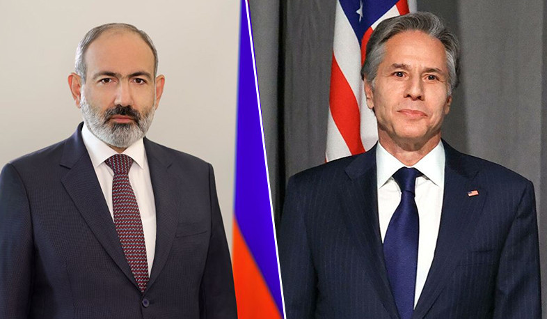 During telephone conversation with Pashinyan, Blinken highly assessed efforts of Armenian Government in establishing peace and stability in region
