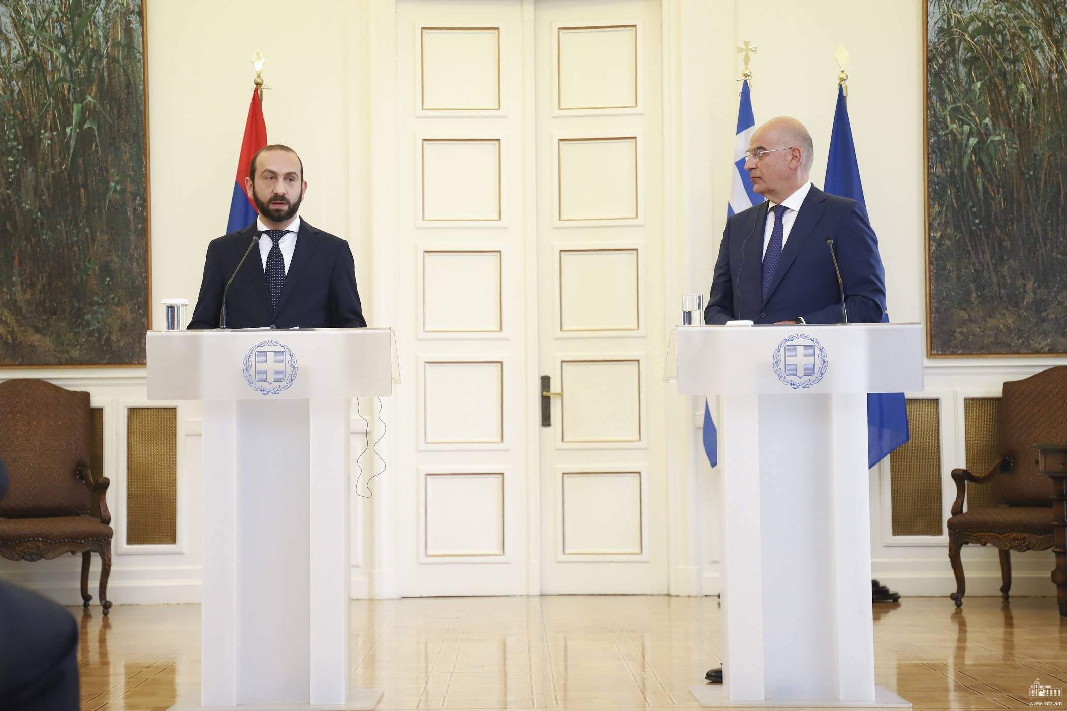 Statement for press of Foreign Minister of Armenia Ararat Mirzoyan following meeting with Foreign Minister of Greece Nikos Dendias