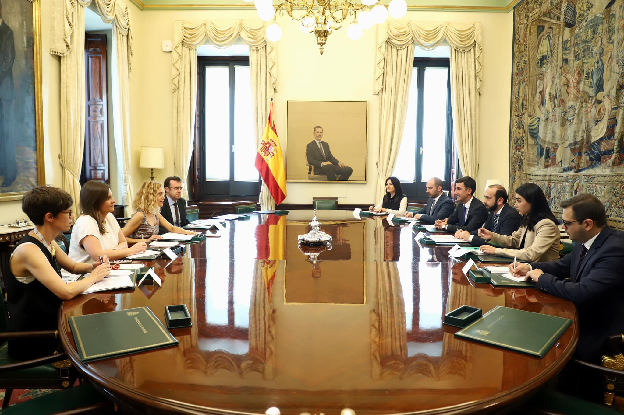 Meeting of Minister of Foreign Affairs of Armenia with President of Congress of Deputies of Kingdom of Spain