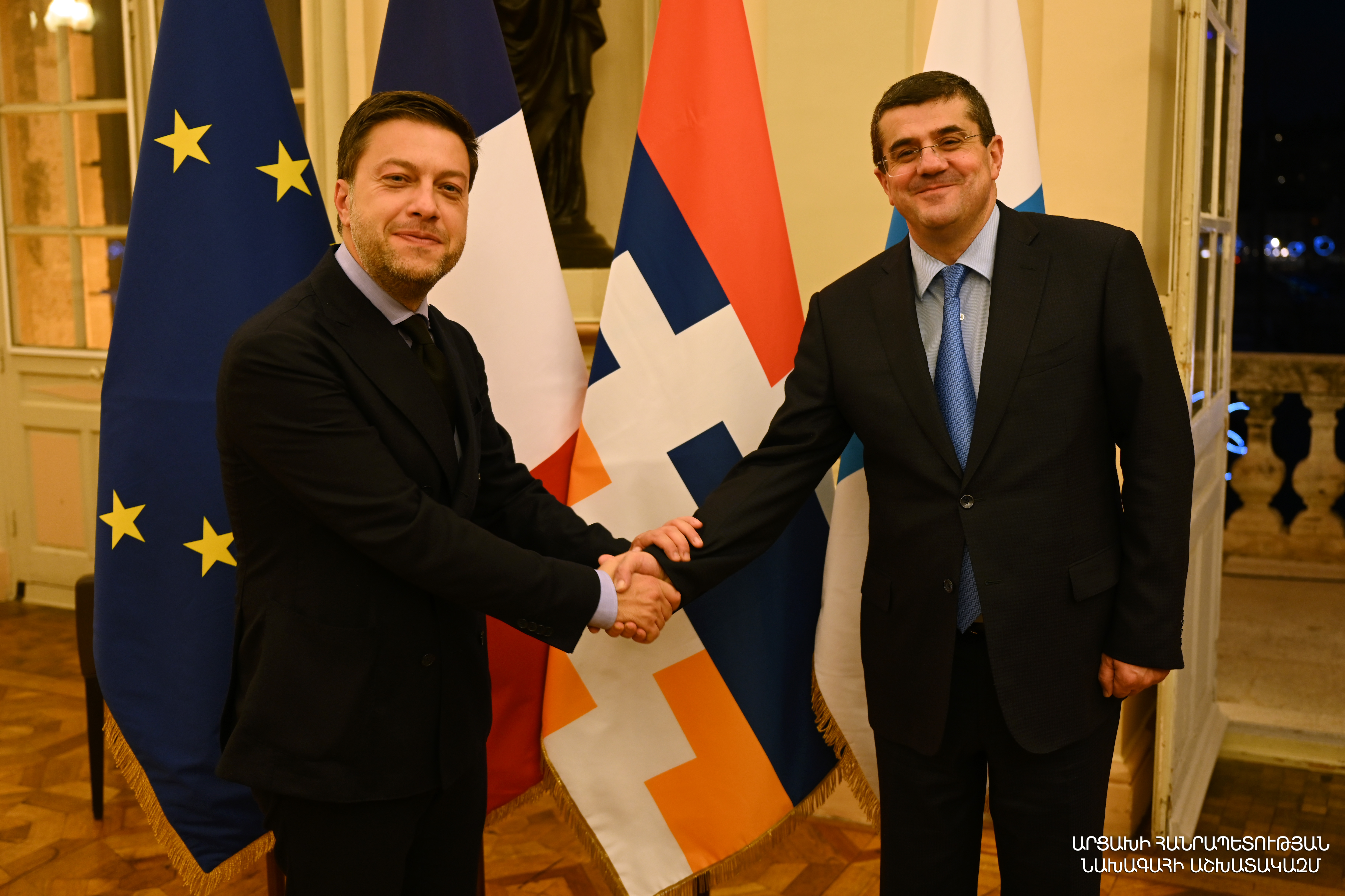 Arayik Harutyunyan and mayor of Marseille discussed issues related to decentralized cooperation with Artsakh regions and communities