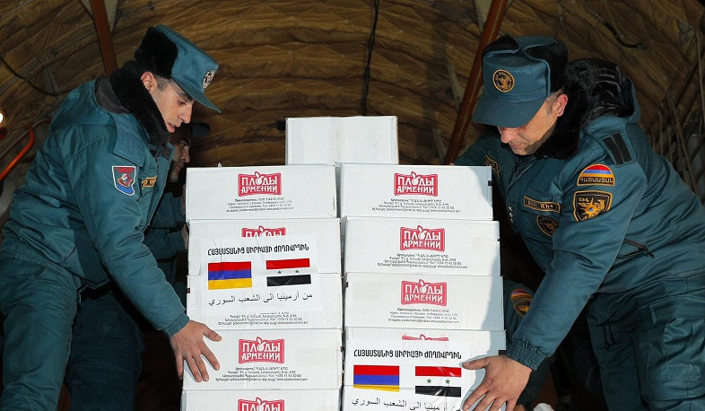 Հայաստանից Սիրիա ուղարկված մարդասիրական բեռը ներառում է սնունդ, դեղորայք և բժշկական սարքավորումներ
