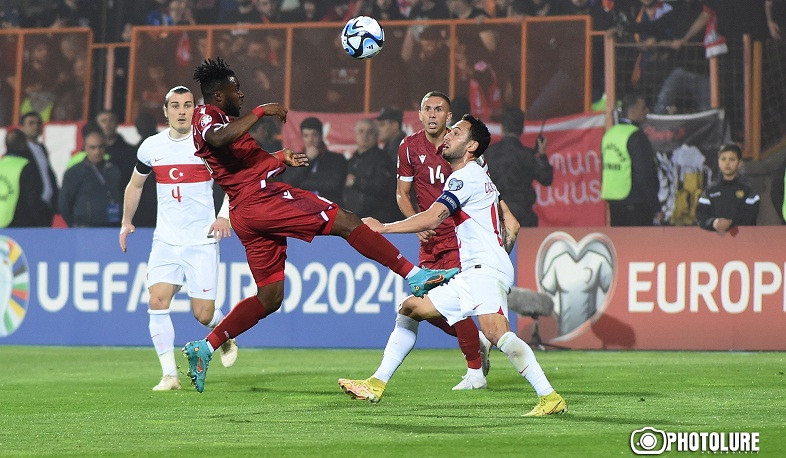 Հայաստան-Թուրքիա ֆուտբոլային հանդիպումն ավարտվեց 1:2 հաշվով