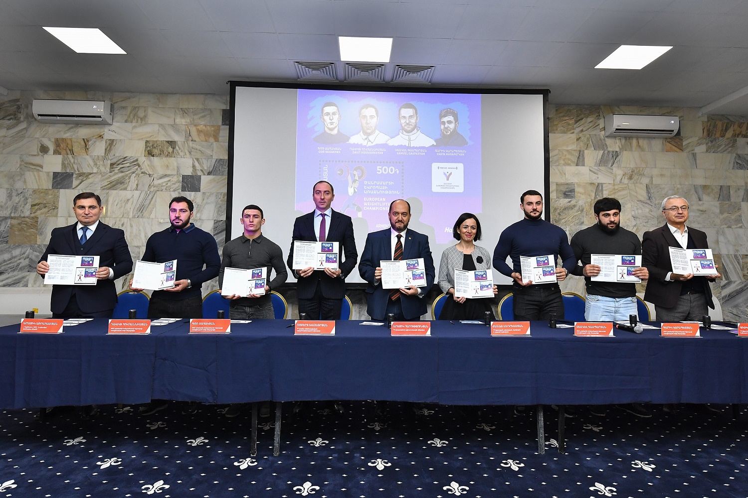 Postage stamp dedicated to Armenian weightlifting champions put into circulation