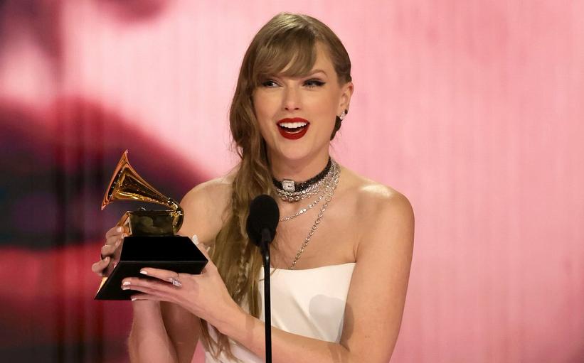 Taylor Swift makes Grammy history with fourth album of year win