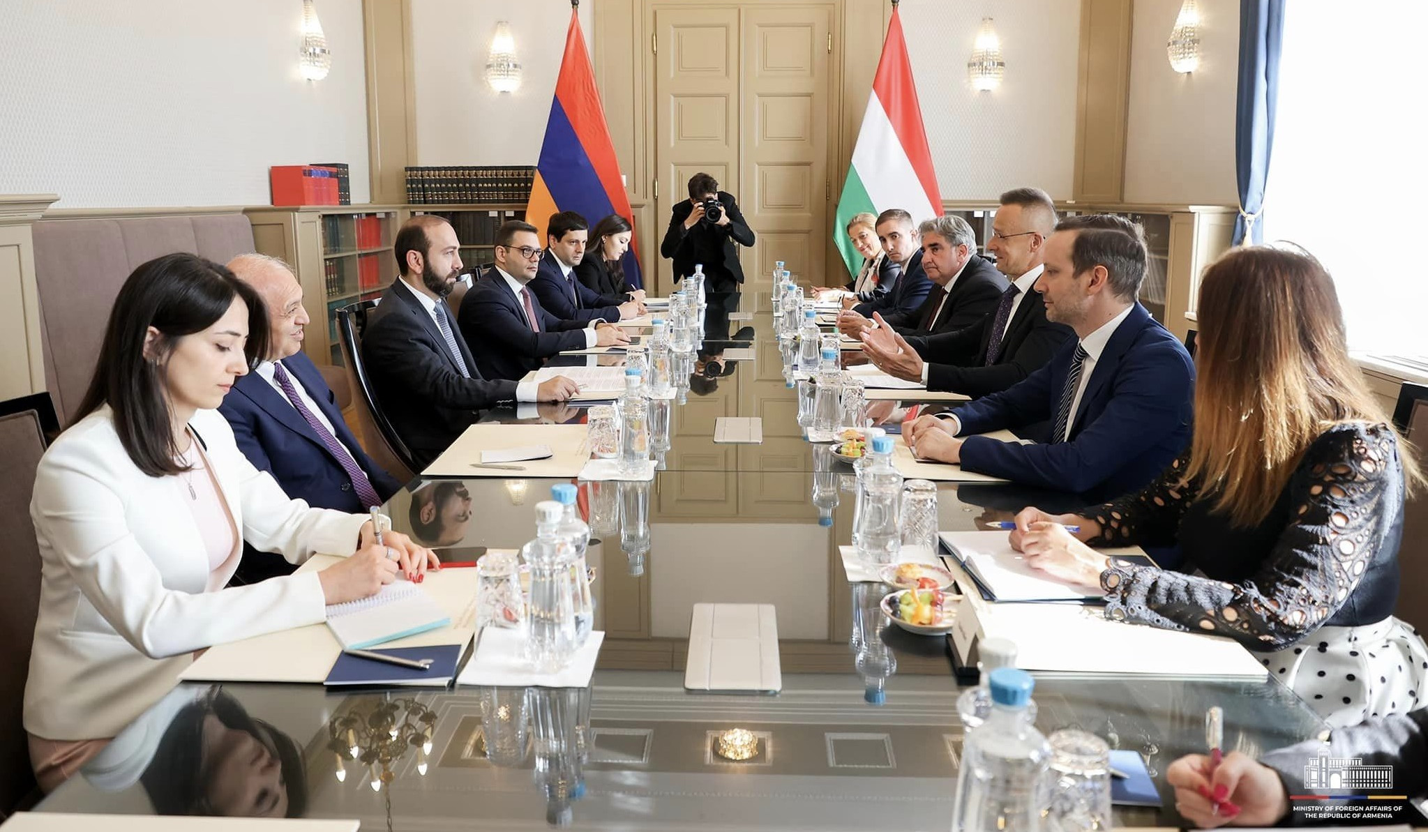 Enlarged meeting of Armenian and Hungarian Foreign Ministers is underway in Budapest