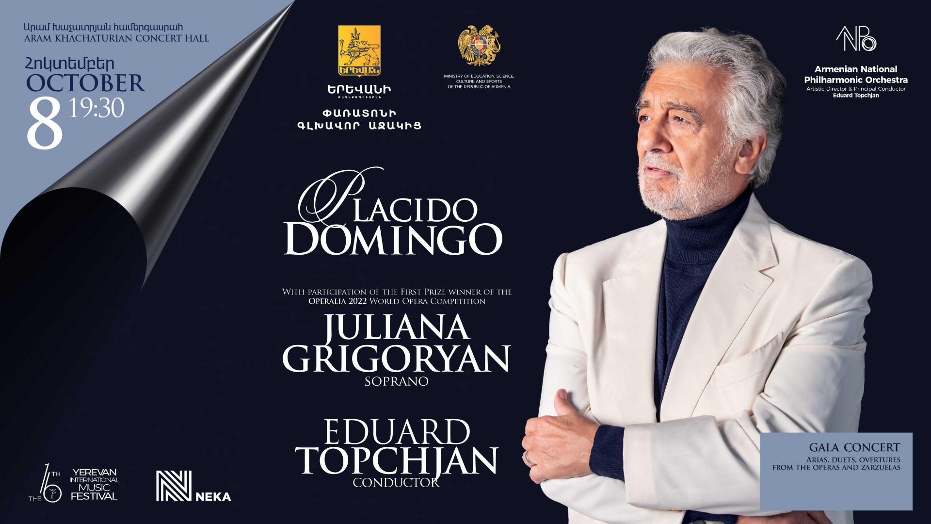 Placido Domingo to have concert with Philharmonic in Yerevan
