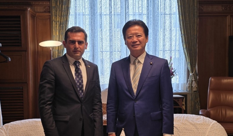 Hakob Arshakyan meets with Vice-Speaker of House of Representatives of Japan
