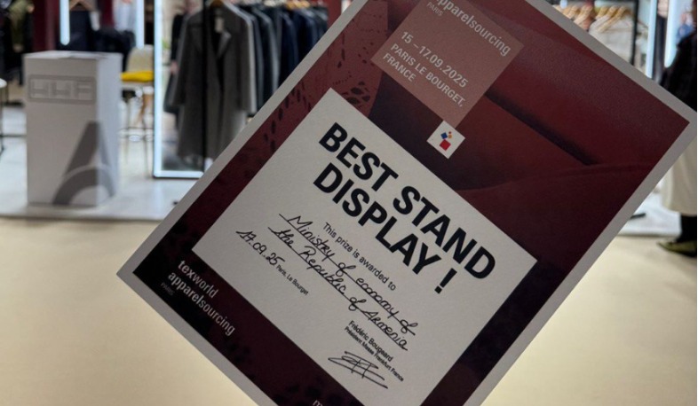 Texworld Apparel Sourcing Paris-ին Հայաստանի տաղավարն արժանացել է ցուցահանդեսի «Լավագույն տաղավար» մրցանակին