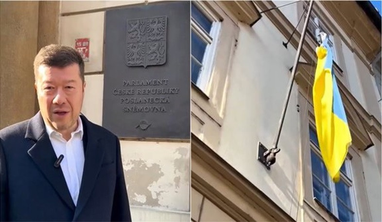 Չեխիայում նորընտիր խոսնակն Ուկրաինայի դրոշը հեռացրել է խորհրդարանի շենքից