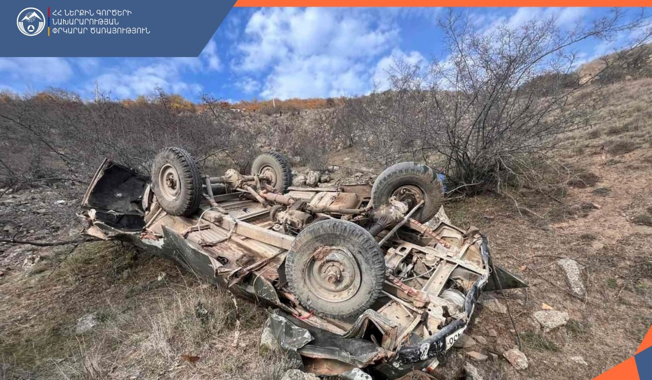 «ՈՒԱԶ» մակնիշի ավտոմեքենան գլորվել է ձորը․ կա զոհ