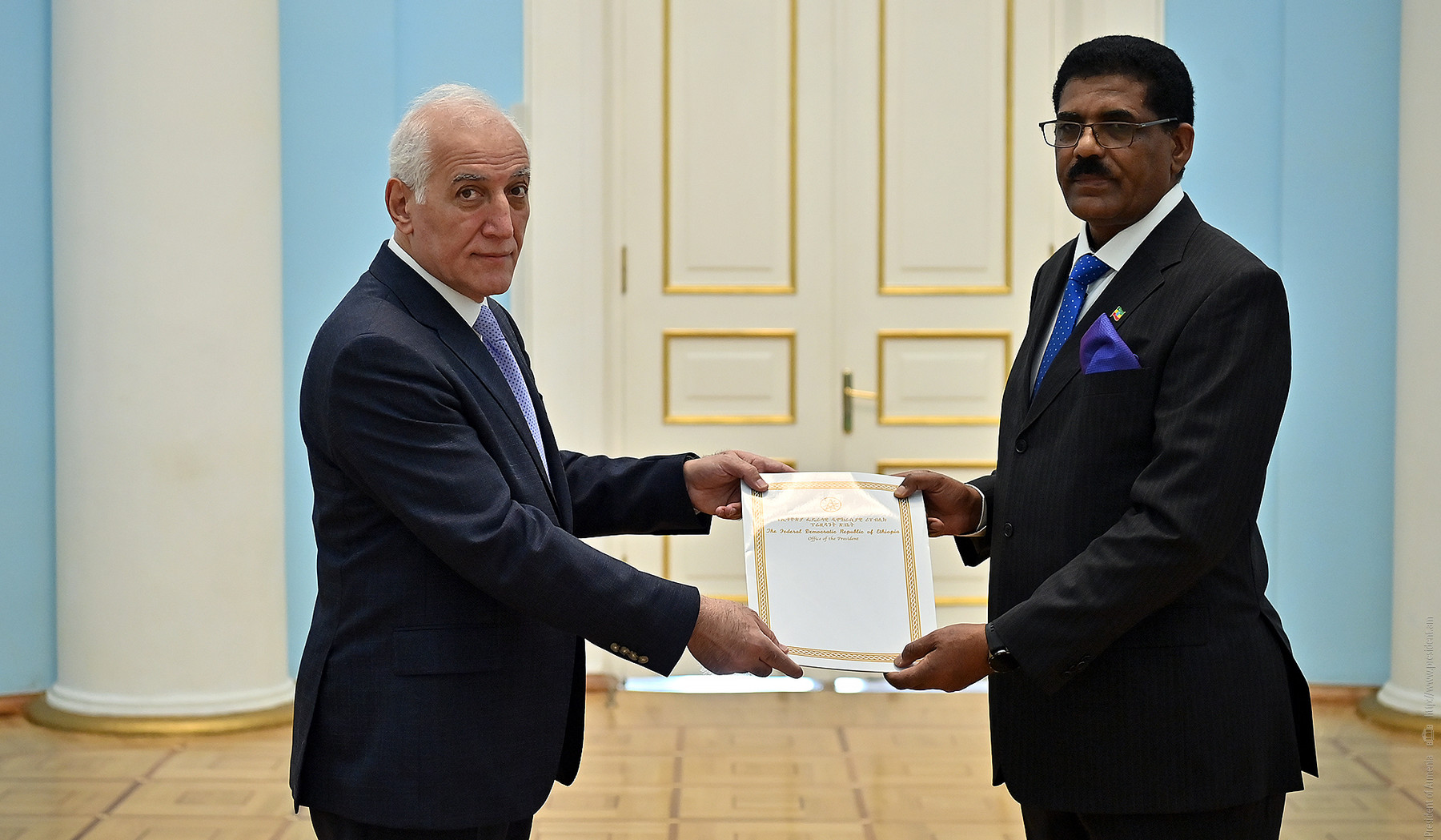 Վահագն Խաչատուրյանին իր հավատարմագրերն է հանձնել ՀՀ-ում Եթովպիայի դեսպանը