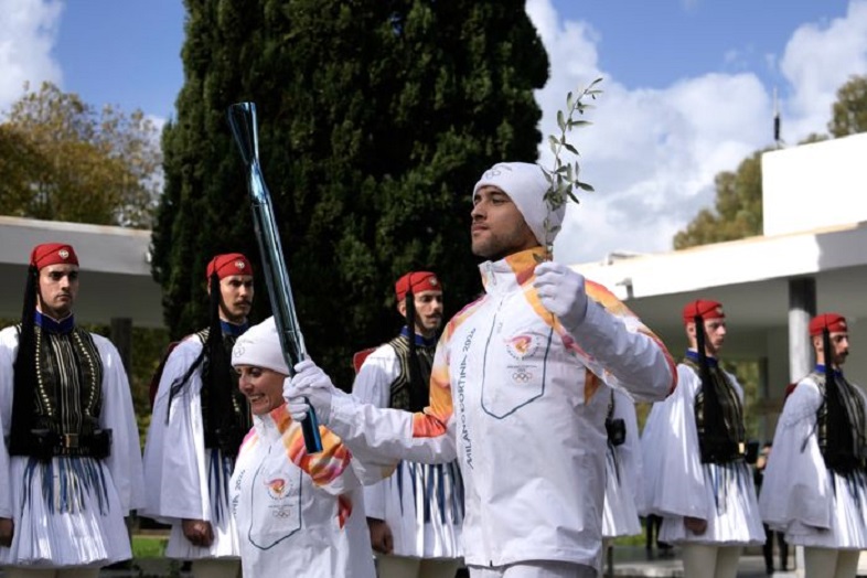 Olympic flame for Olympic Winter Games Milano Cortina 2026 lit in Olympia
