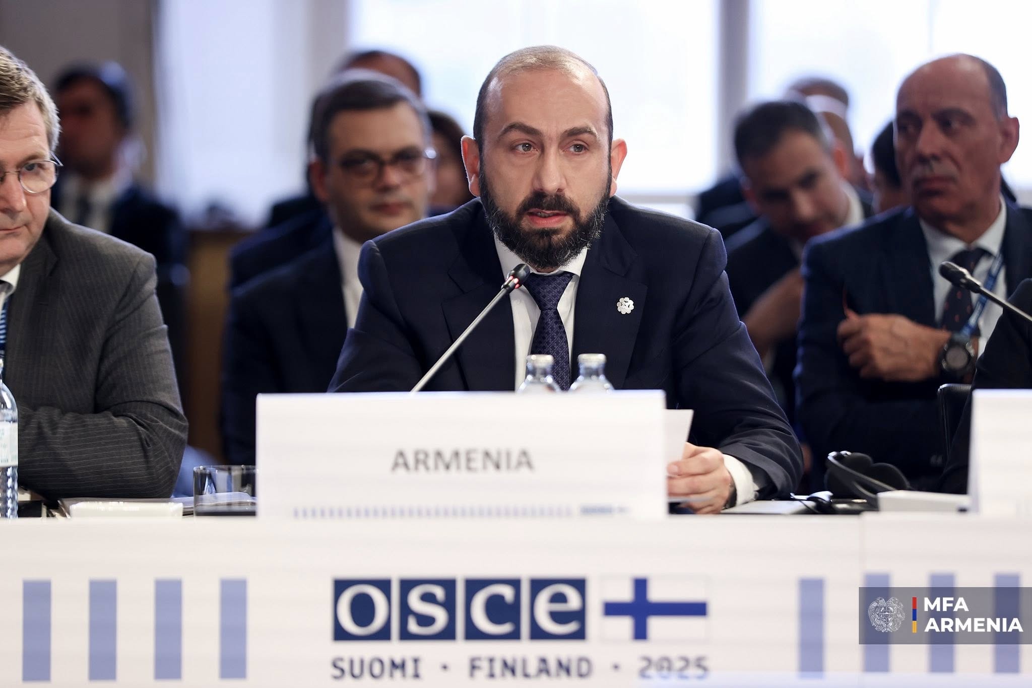 Hybrid threats aim not only to weaken state institutions, but also to undermine democratic way of life, Mirzoyan at OSCE