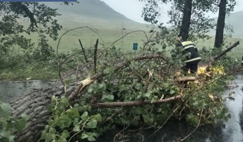 Փրկարարներն արձագանքել են ուժեղ քամու վերաբերյալ ստացված ահազանգերին