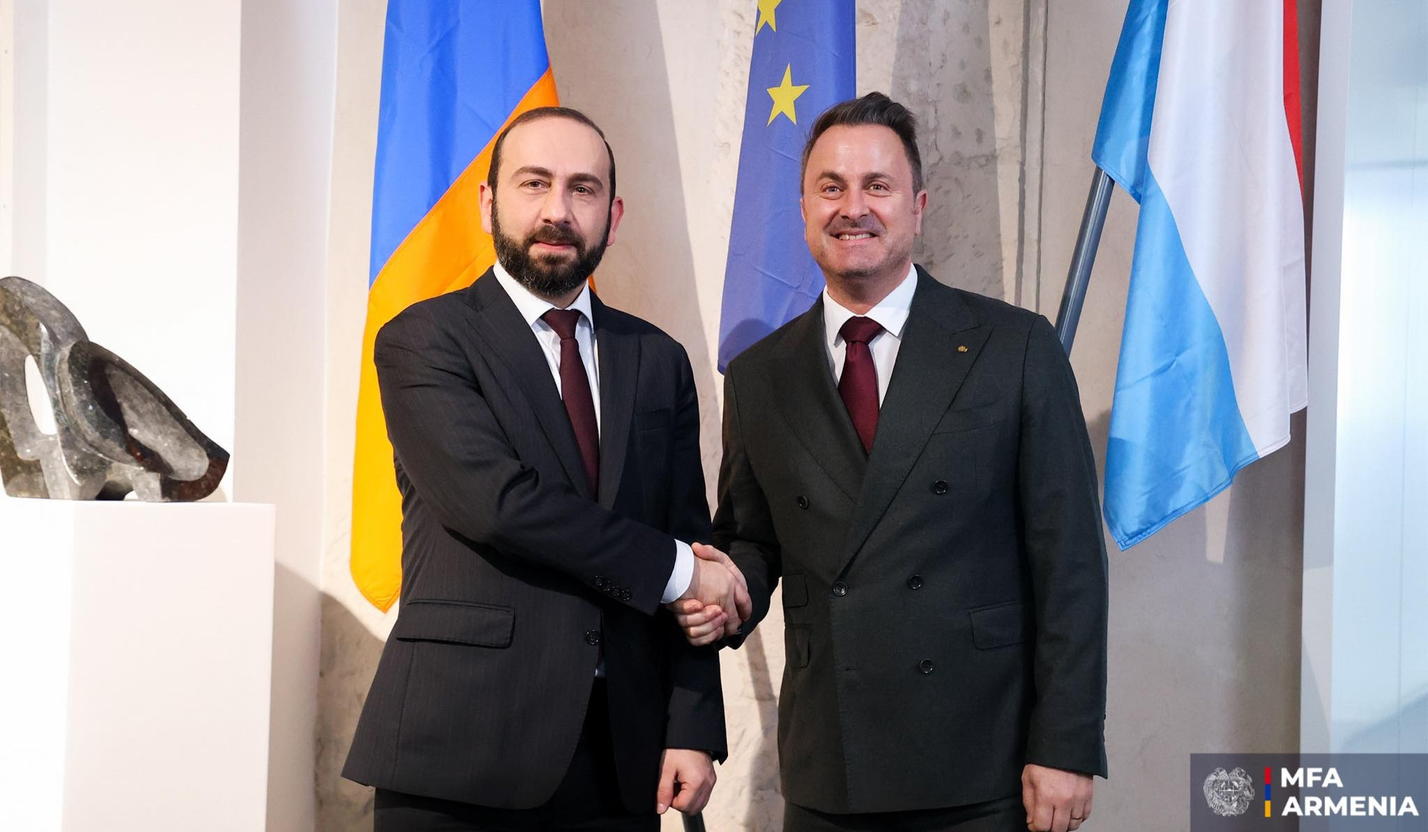 Арарат Мирзоян и Ксавье Беттель подписали декларацию о стратегическом партнерстве между Арменией и Люксембургом
