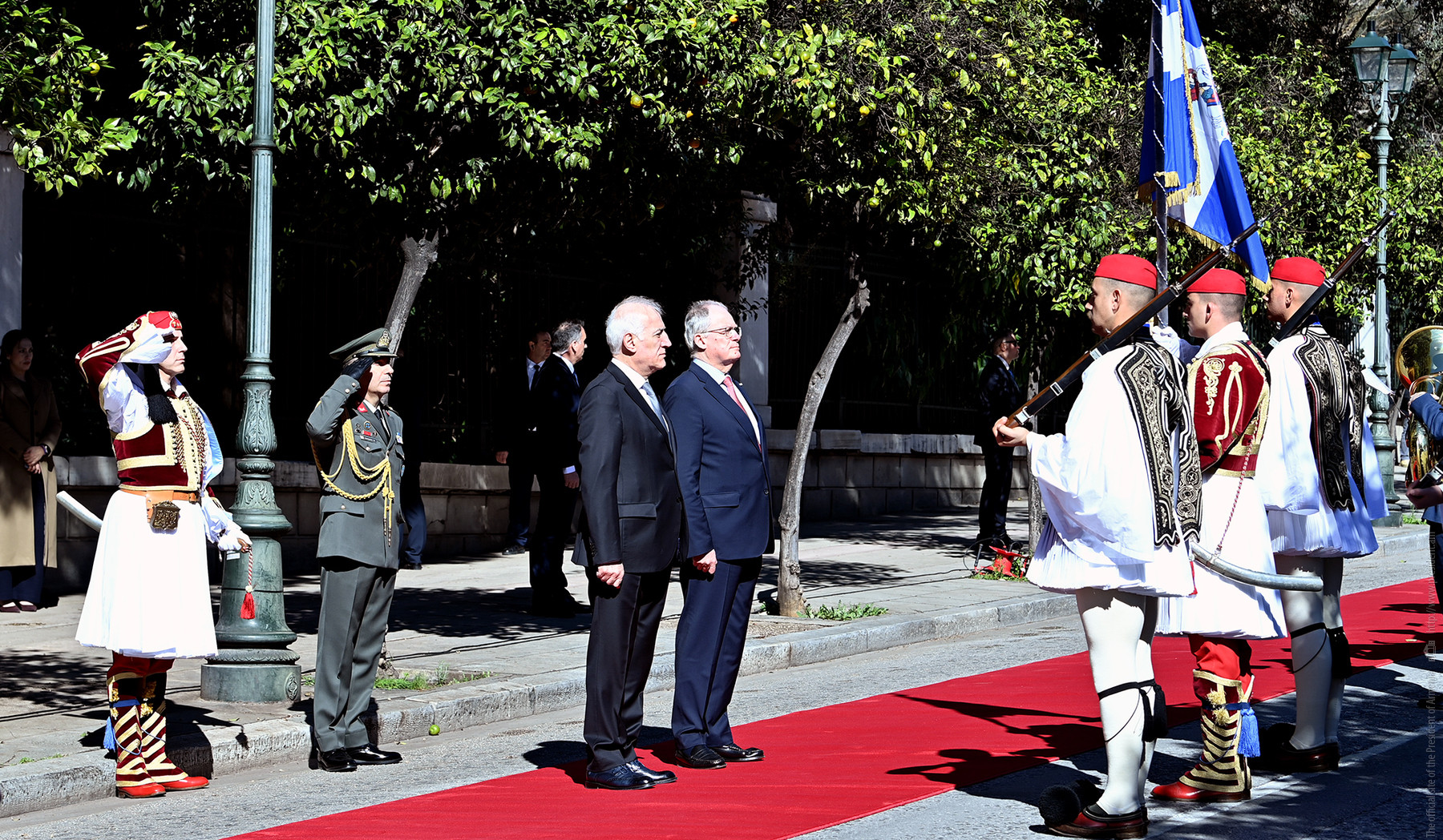 Հունաստանի նախագահի նստավայրում կայացել է նախագահ Վահագն Խաչատուրյանի դիմավորման արարողությունը