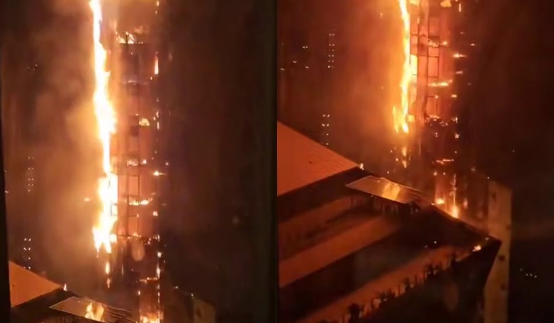 Խոշոր հրդեհ է բռնկվել Թբիլիսիի բանկերից մեկի գլխավոր գրասենյակում