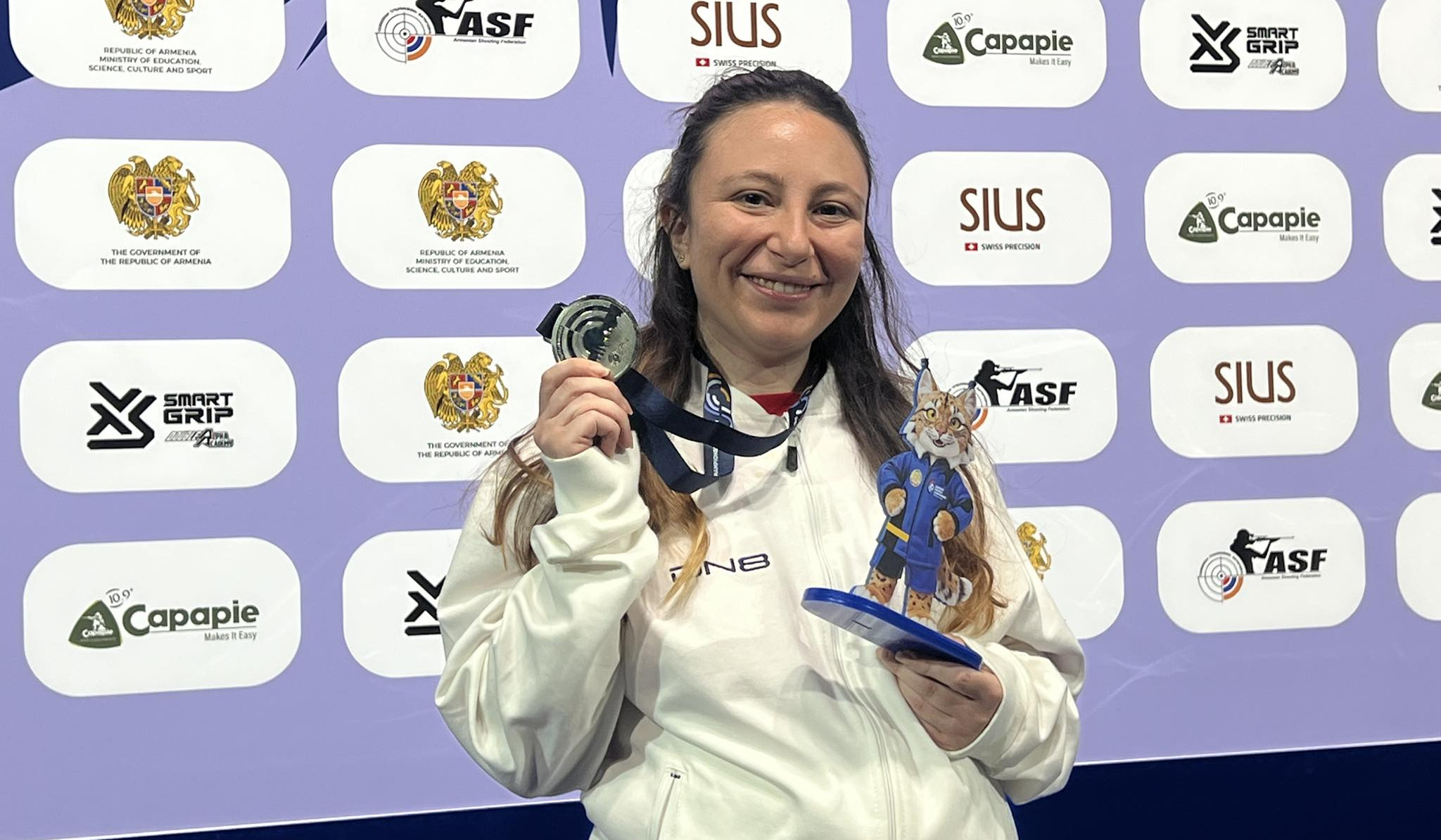 Հրաձիգ Էլմիրա Կարապետյանը՝ Երևանում անցկացվող Եվրոպայի առաջնության փոխչեմպիոն