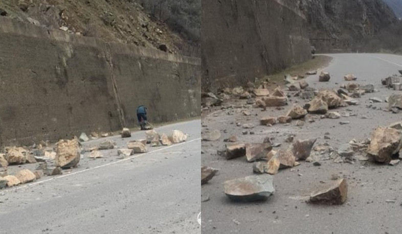 Սյունիքի մարզի ավտոճանապարհներին տեղի են ունեցել քարաթափումներ. երթևեկությունը վերականգնվել է