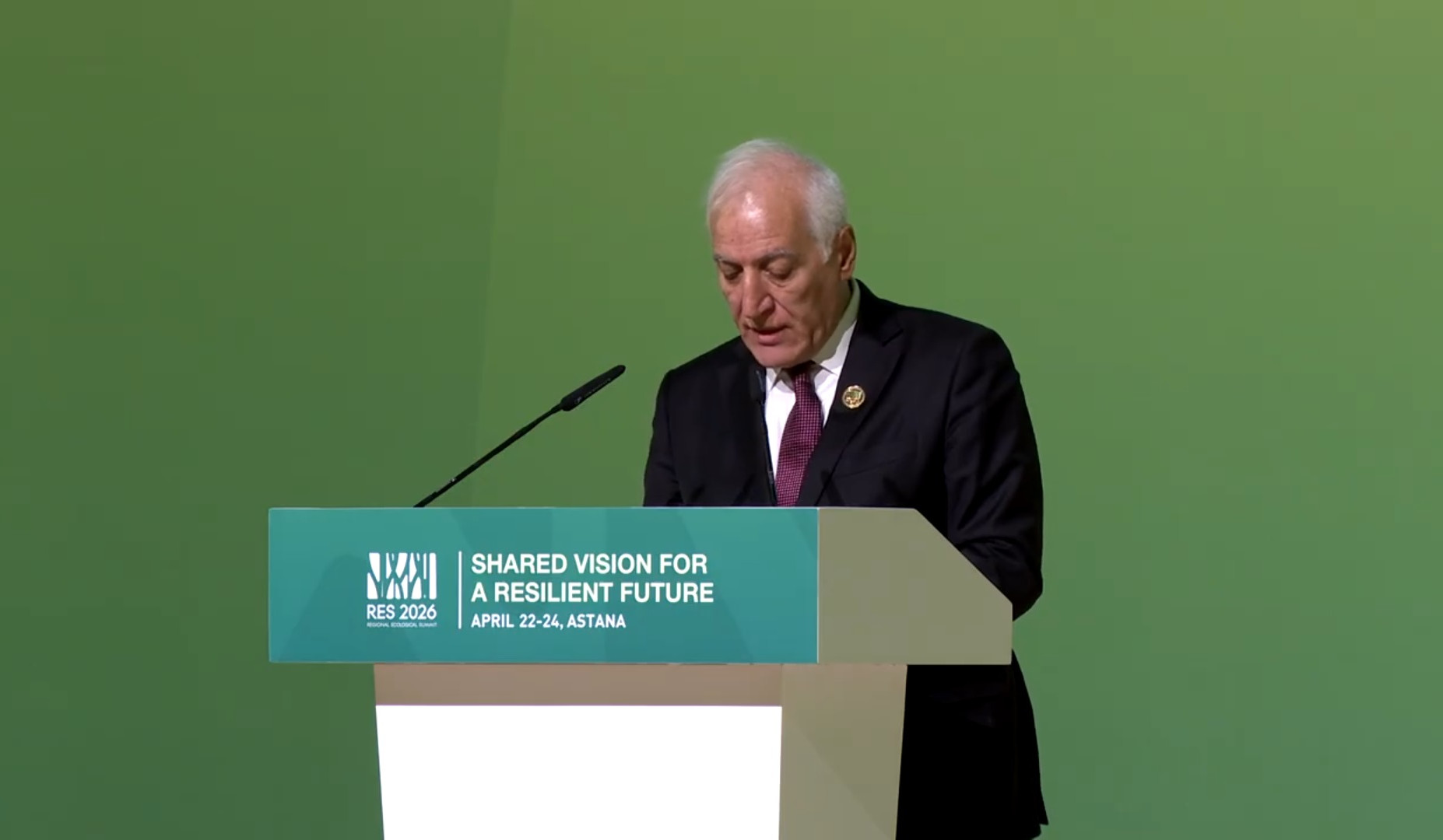 Լինելով դեպի ծով ելք չունեցող լեռնային երկիր՝ Հայաստանը արդեն բախվում է կլիմայի փոփոխության լուրջ հետևանքների. Խաչատուրյանը՝ Աստանայում