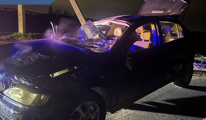 Աշտարակում ավտոմեքենան բախվել է էլեկտրասյանը․ վարորդը հոսպիտալացվել է