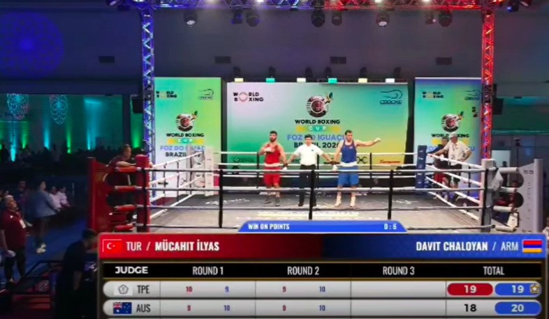 Բռնցքամարտիկ Դավիթ Չալոյանը հաղթել է թուրք մրցակցին և դուրս եկել Աշխարհի գավաթի կիսաեզրափակիչ