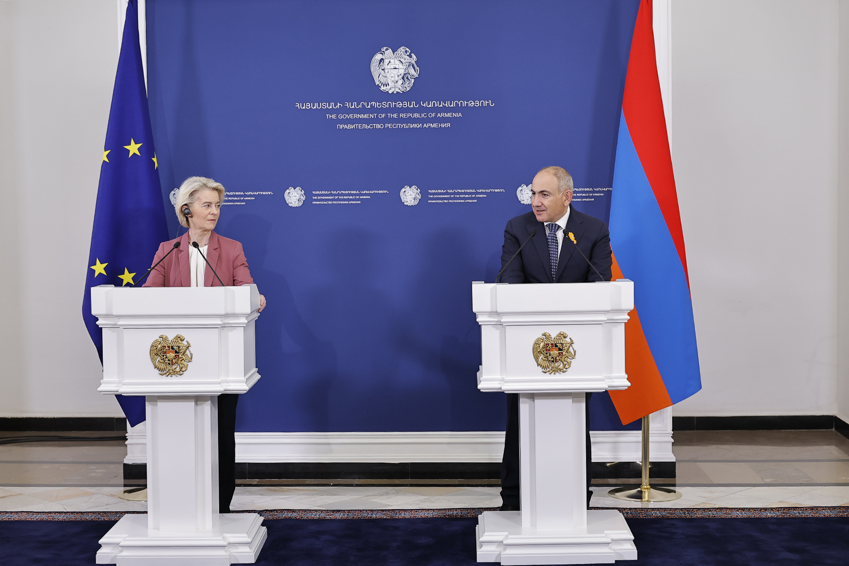 We are building real physical infrastructure that promotes peace, EU’s von der Leyen, Armenia’s Pashinyan hold press conference in Yerevan