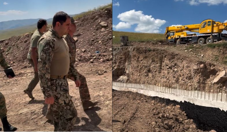 Սուրեն Պապիկյանն այցելել է նոր կառուցվող ամրացված շրջաններից մեկի շինհրապարակ