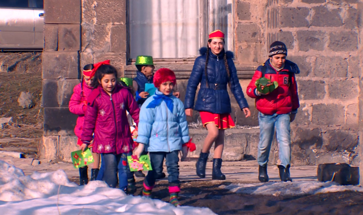 Vahramaberd village children surprise their mothers and grandmas  with love and warmth