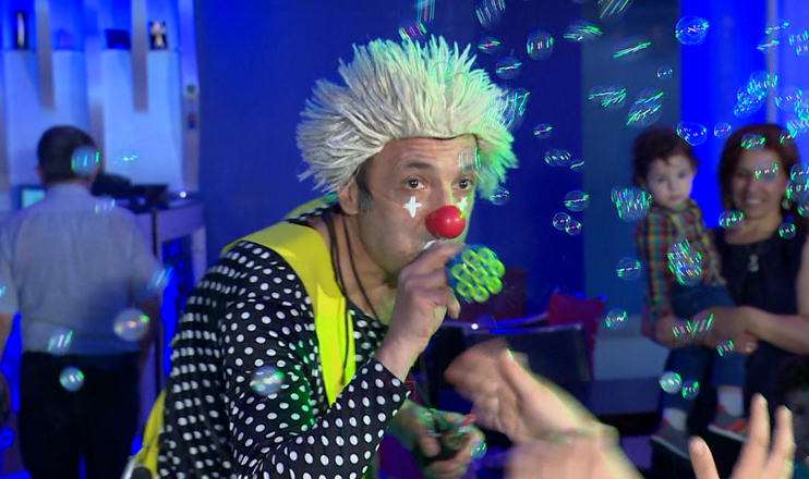 Funny, fearful and wise clown Zozo