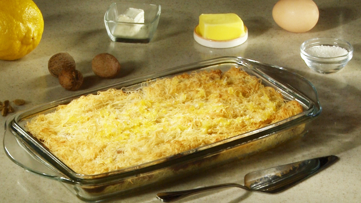 Готовим вместе. Пирог с творогом, миндалем и тестом кадаиф